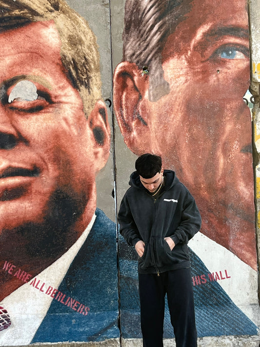 Real You Puff Print Zip-Up Black